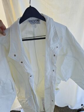 White Women's Jean Jacket with Snap Front Vintage